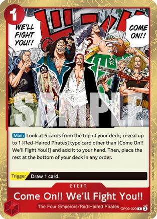 Come On!! We'll Fight You!! (Reprint) (OP09-020) - Premium Booster -The Best- Vol. 2 Foil