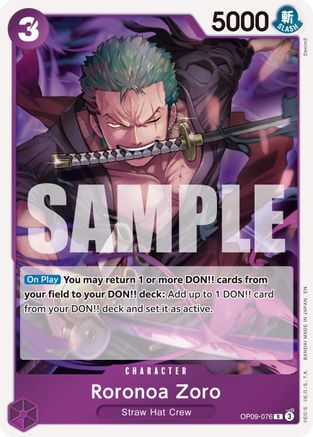 Roronoa Zoro - OP09-076 (OP09-076) - Premium Booster -The Best- Vol. 2 Foil