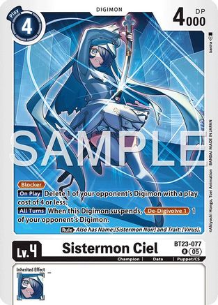 Sistermon Ciel (BT23-077) - Hackers' Slumber Foil