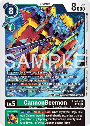 CannonBeemon (BT23-043) - Hackers' Slumber