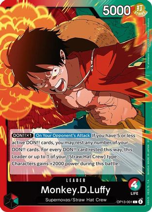 Monkey.D.Luffy (001) (OP13-001) - Carrying On His Will