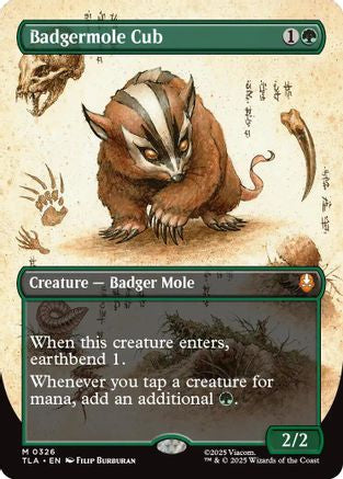 Badgermole Cub (Borderless) (TLA-326) - Avatar: The Last Airbender