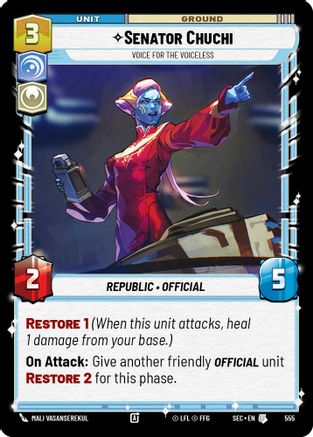 Senator Chuchi - Voice for the Voiceless (Foil) (555) - Secrets of Power Foil
