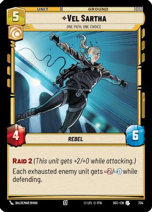 Vel Sartha - One Path, One Choice (Foil) (734) - Secrets of Power Foil