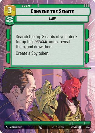 Convene the Senate (Hyperspace Foil) (884) - Secrets of Power Foil