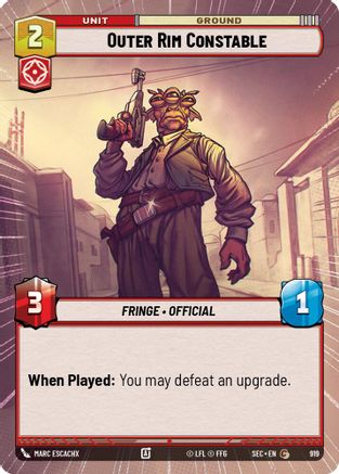 Outer Rim Constable (Hyperspace Foil) (919) - Secrets of Power Foil