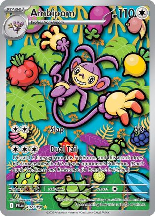 Ambipom 107/094 - Holofoil ME02 Phantasmal Flames - Illustration Rare
