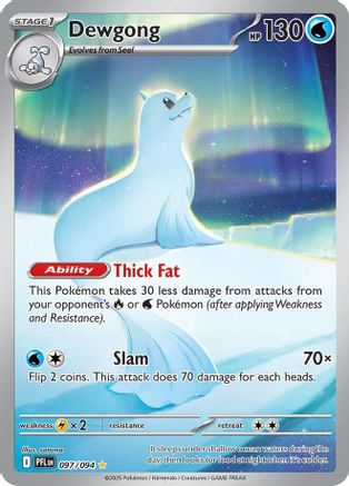 Dewgong 097/094 - Holofoil ME02 Phantasmal Flames - Illustration Rare