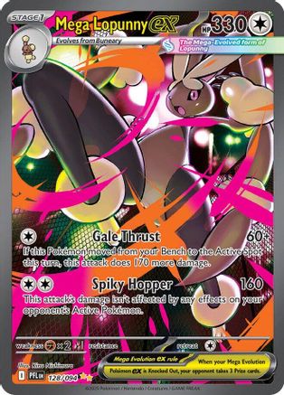 Mega Lopunny ex 128/094 - Holofoil ME02 Phantasmal Flames - Special Illustration Rare