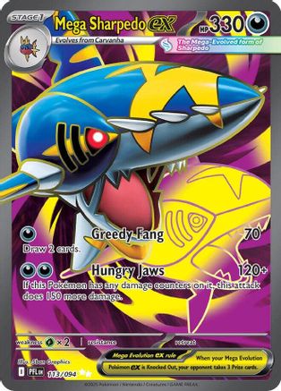 Mega Sharpedo ex 113/094 - Holofoil ME02 Phantasmal Flames - Ultra Rare