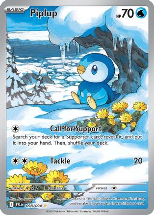 Piplup 098/094 - Holofoil ME02 Phantasmal Flames - Illustration Rare