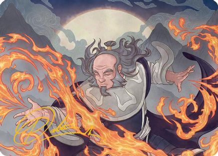 Iroh, Grand Lotus Art Card (Gold-Stamped Signature) (ASTLA-047) - Art Series: Avatar: The Last Airbender