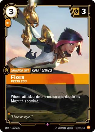 Fiora - Peerless (110/221) - Spiritforged Foil