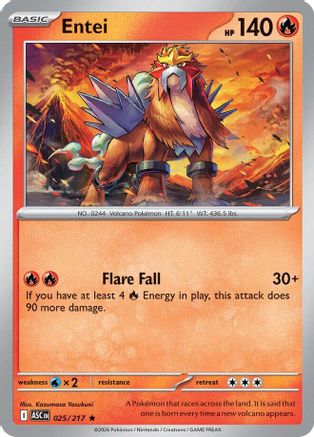 Entei 025 - Holofoil ME Ascended Heroes - Rare