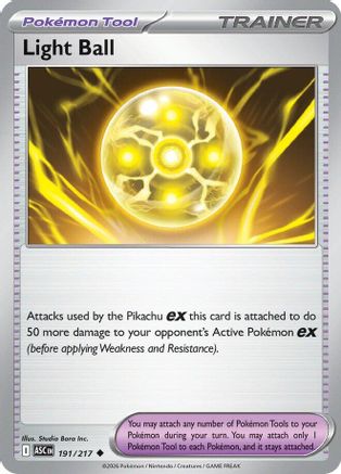 Light Ball 191 - Reverse Holofoil ME Ascended Heroes - Uncommon