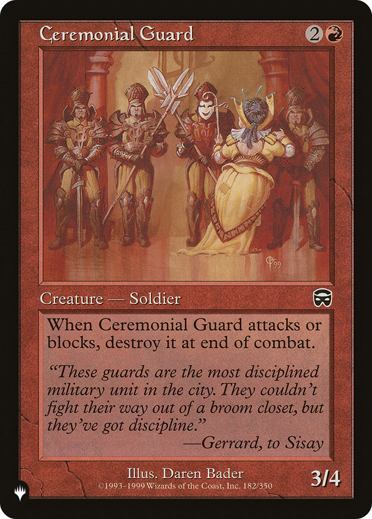 Ceremonial Guard (LIST-MMQ-182) - The List