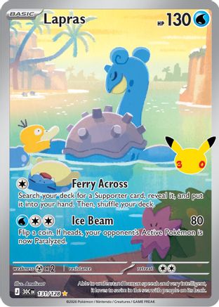 Lapras 131/128/128 - Holofoil ME 30th Celebration - Illustration Rare