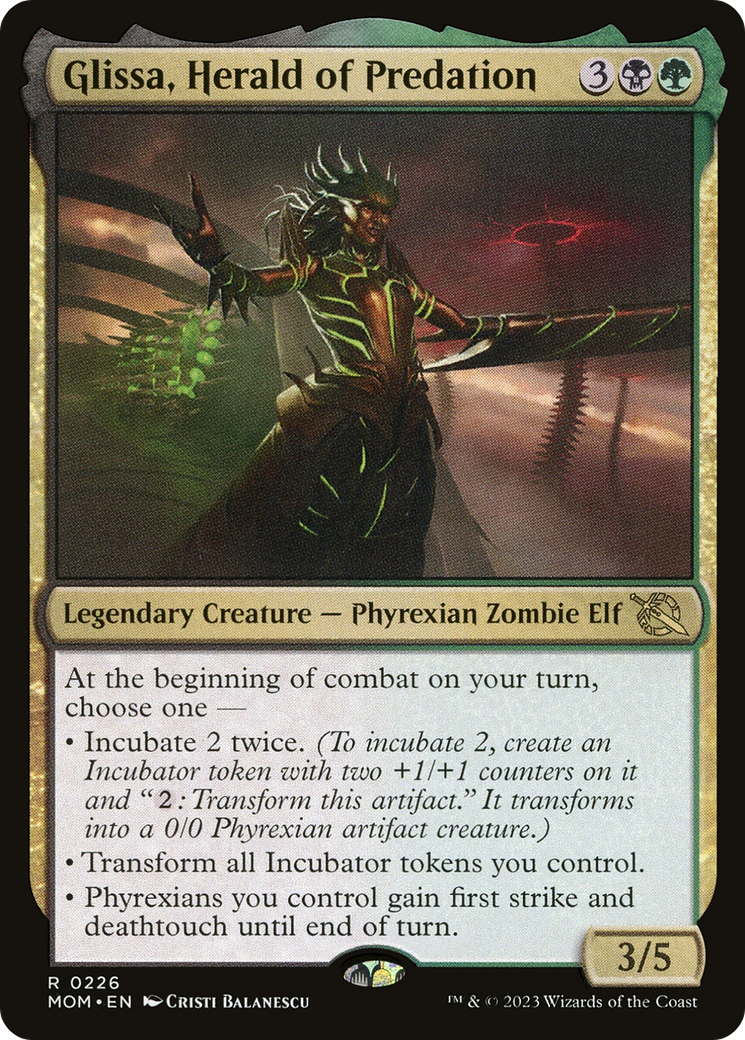 Glissa, Herald of Predation (MOM-226) - March of the Machine Foil