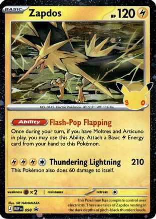 Zapdos 098 - Holofoil ME Mega Evolution Promo - Promo