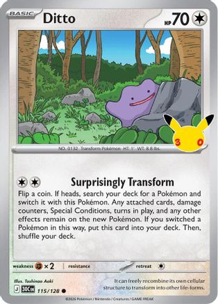 Ditto 115/128/128 - Holofoil ME 30th Celebration - Common