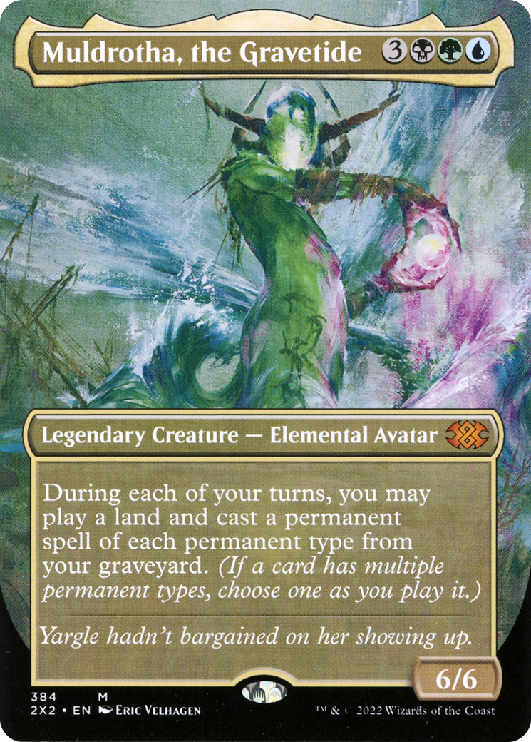 Muldrotha, the Gravetide (Borderless) (2X2-384) - Double Masters 2022 (Borderless) Foil
