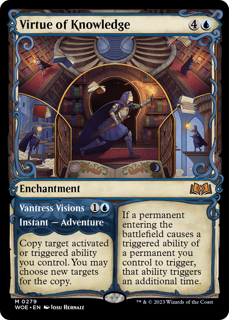 Virtue of Knowledge // Vantress Visions (WOE-279) - Wilds of Eldraine: (Showcase)