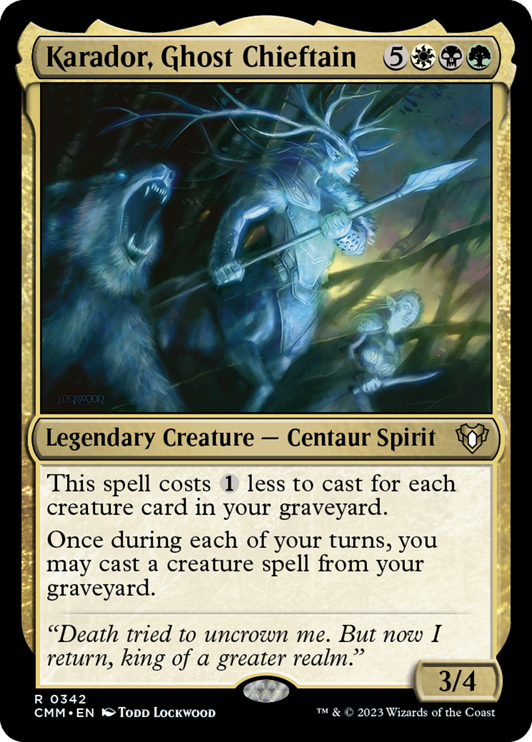 Karador, Ghost Chieftain (CMM-342) - Commander Masters Foil