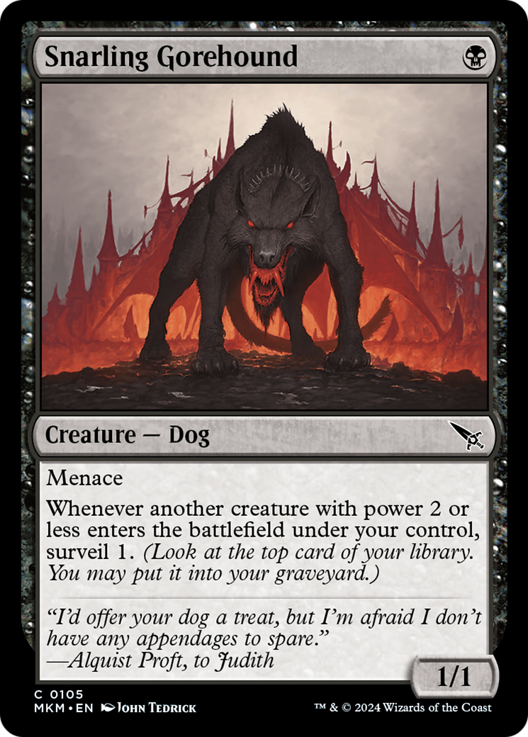 Snarling Gorehound (MKM-105) - Murders at Karlov Manor Foil