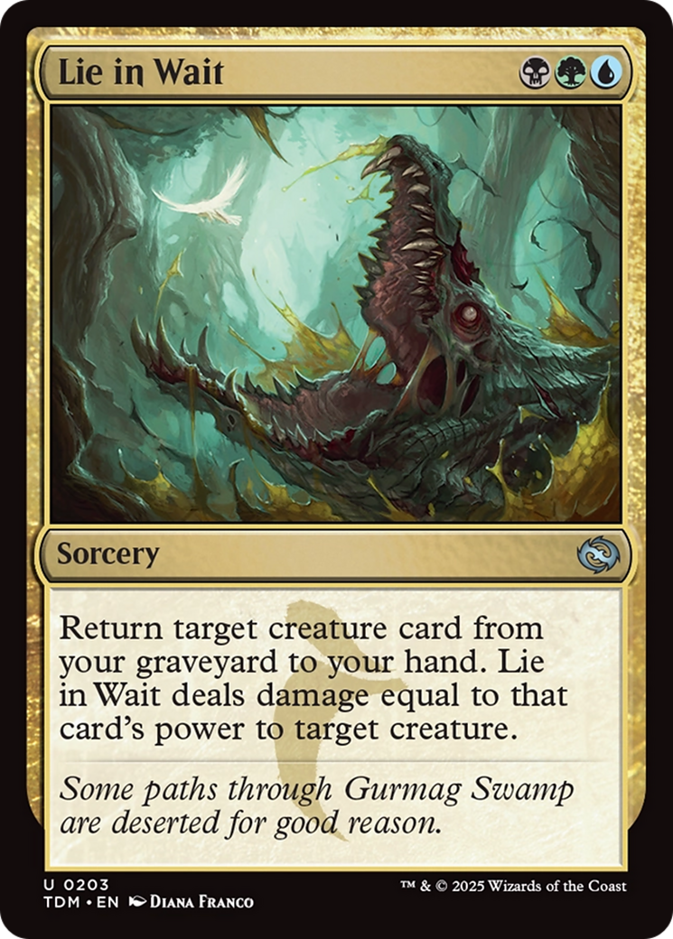 Lie in Wait (TDM-203) - Tarkir: Dragonstorm Foil
