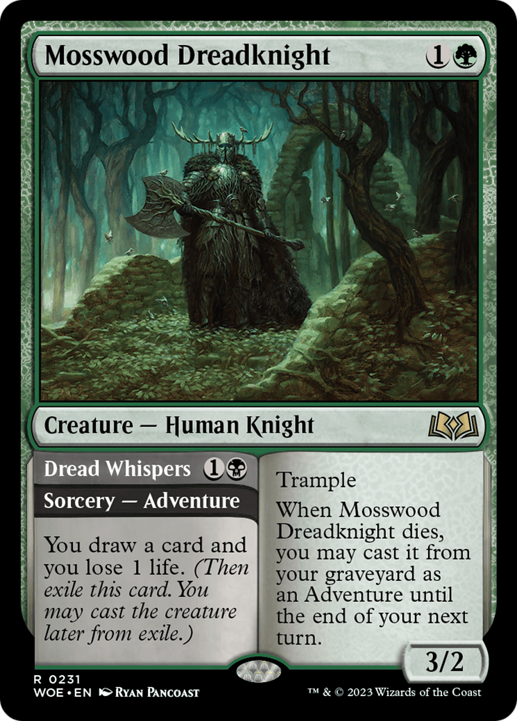 Mosswood Dreadknight // Dread Whispers (WOE-231) - Wilds of Eldraine Foil