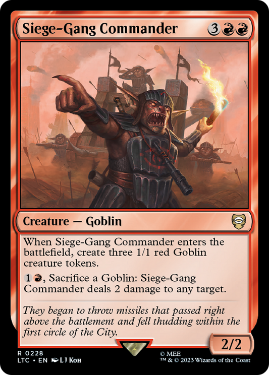 Siege-Gang Commander (LTC-228) - Tales of Middle-earth Commander