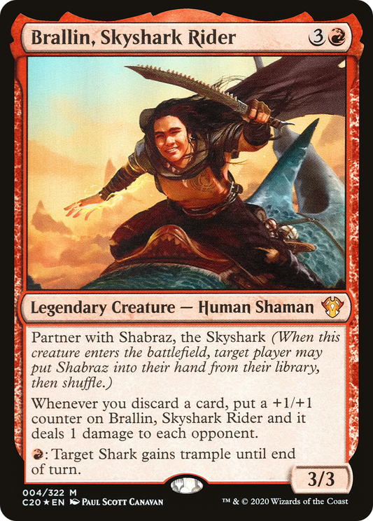 Brallin, Skyshark Rider (C20-004) - Commander 2020 Foil