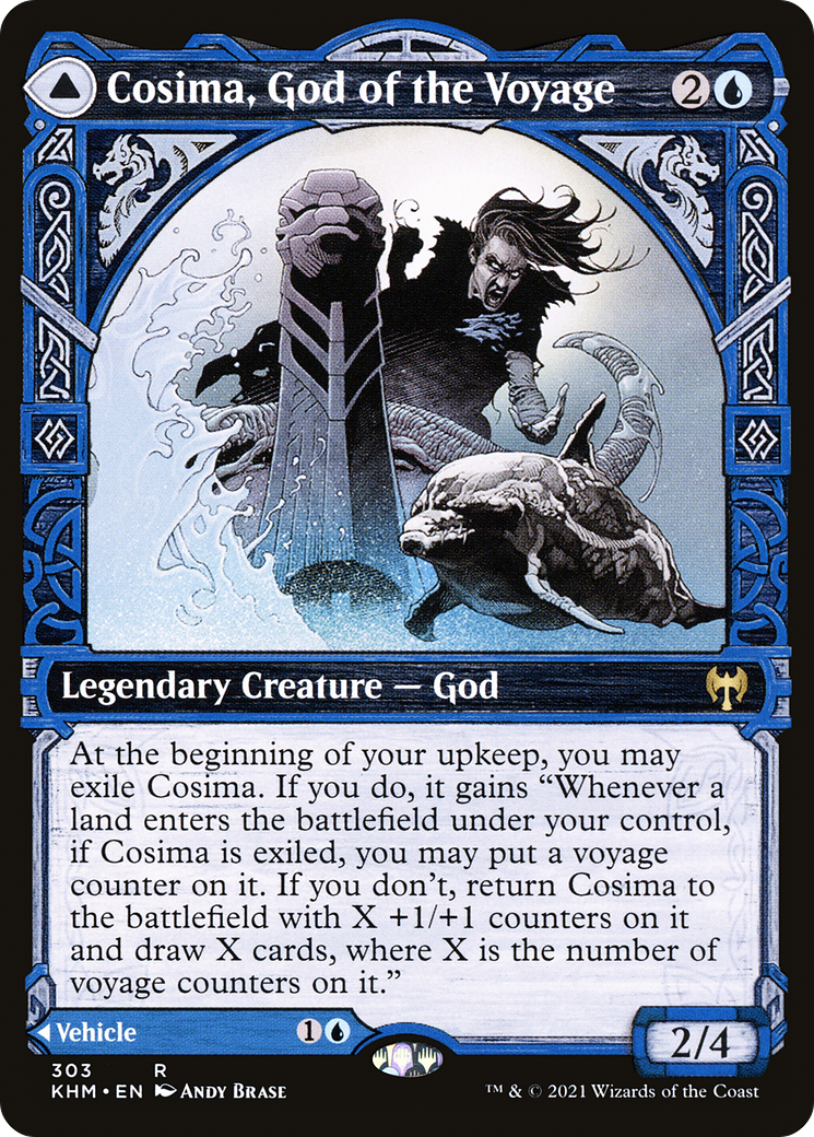 Cosima, God of the Voyage // The Omenkeel (KHM-303) - Kaldheim: (Showcase)