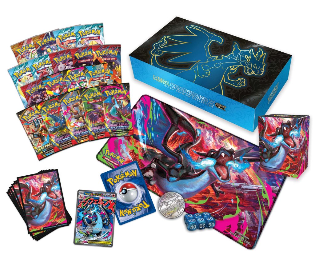 PREORDER! Pokemon TCG: Mega Charizard X ex Ultra Premium Collection
