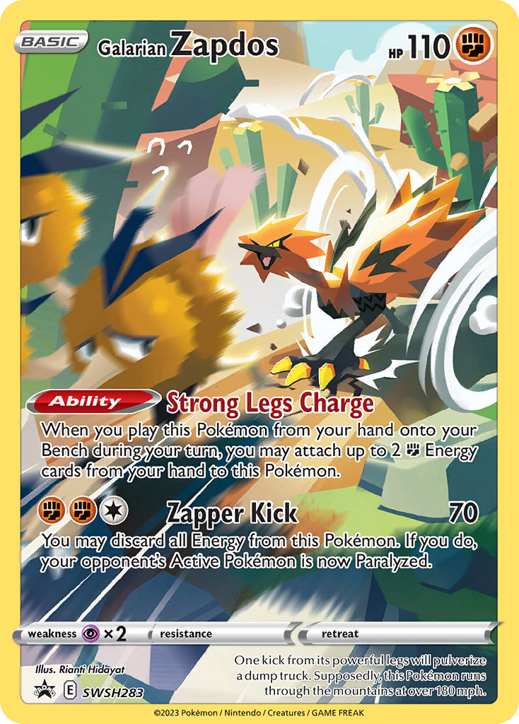 Galarian Zapdos SWSH283 SWSH Black Star Promos - Promo
