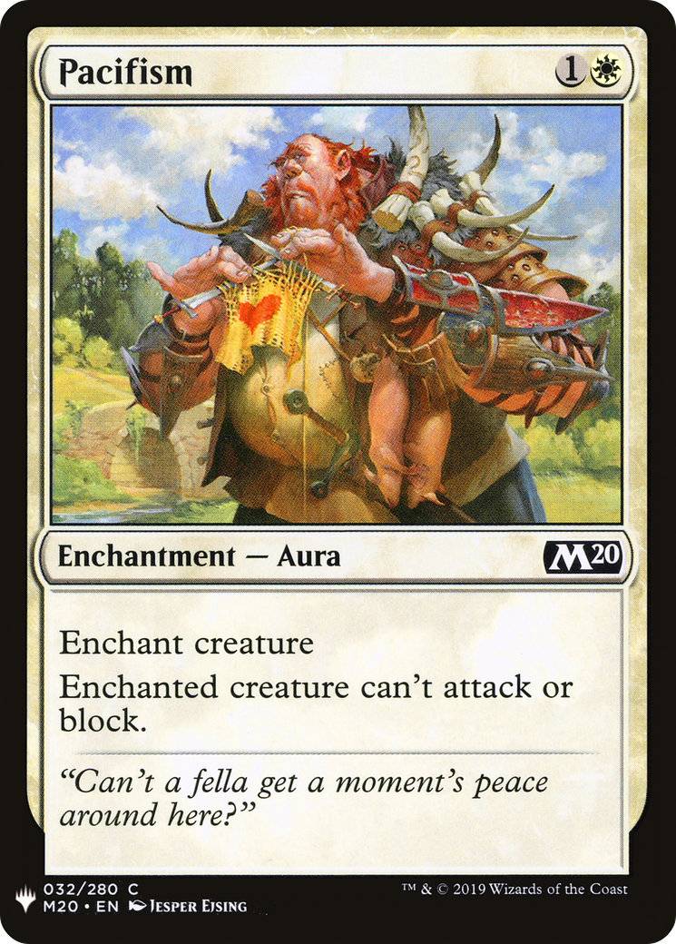 Pacifism (LIST-M20-32) - The List