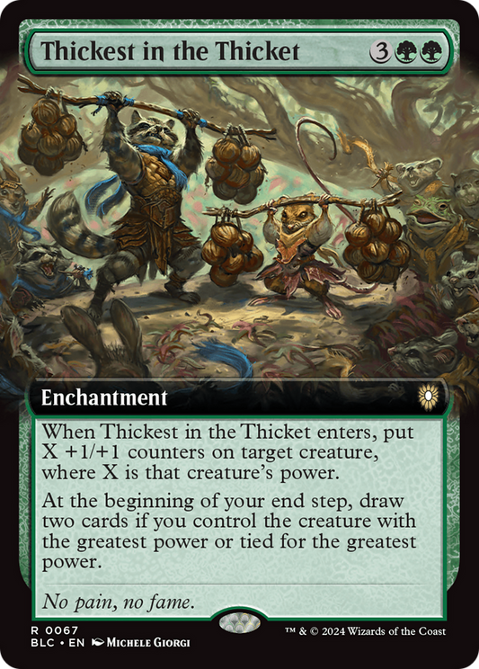 Thickest in the Thicket (BLC-067) - Bloomburrow Commander: (Extended Art)