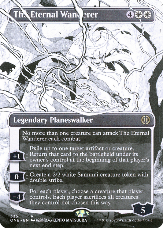 The Eternal Wanderer (ONE-335) - Phyrexia: All Will Be One: (Showcase) (Borderless)