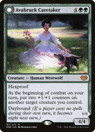 Avabruck Caretaker // Hollowhenge Huntmaster (VOW-187) - Innistrad: Crimson Vow: (Double Faced Transform)