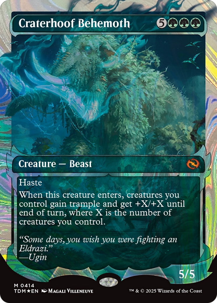 Craterhoof Behemoth (TDM-414) - Tarkir: Dragonstorm: (Showcase) Foil