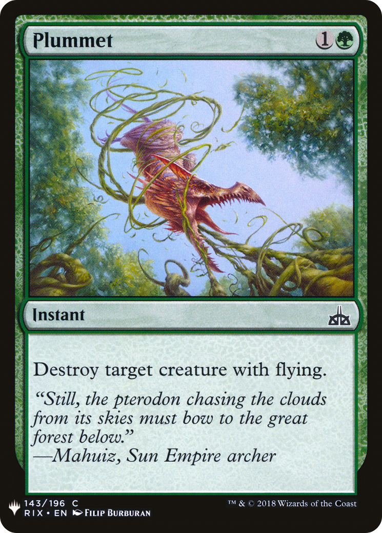 Plummet (LIST-RIX-143) - The List