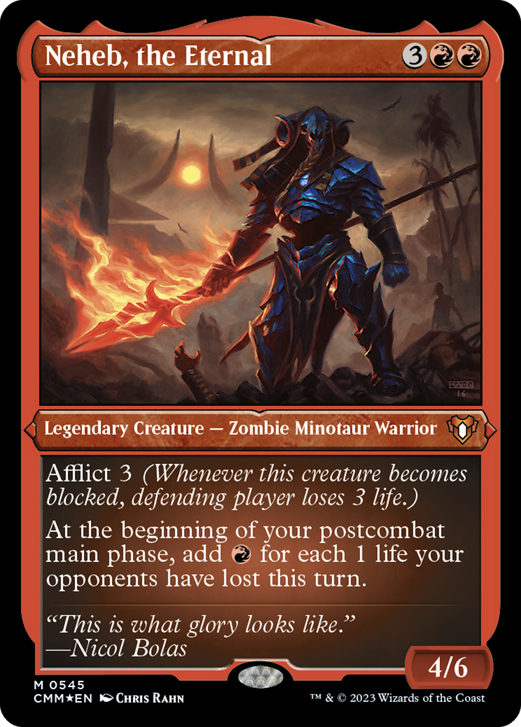 Neheb, the Eternal (CMM-545) - Commander Masters Etched Foil