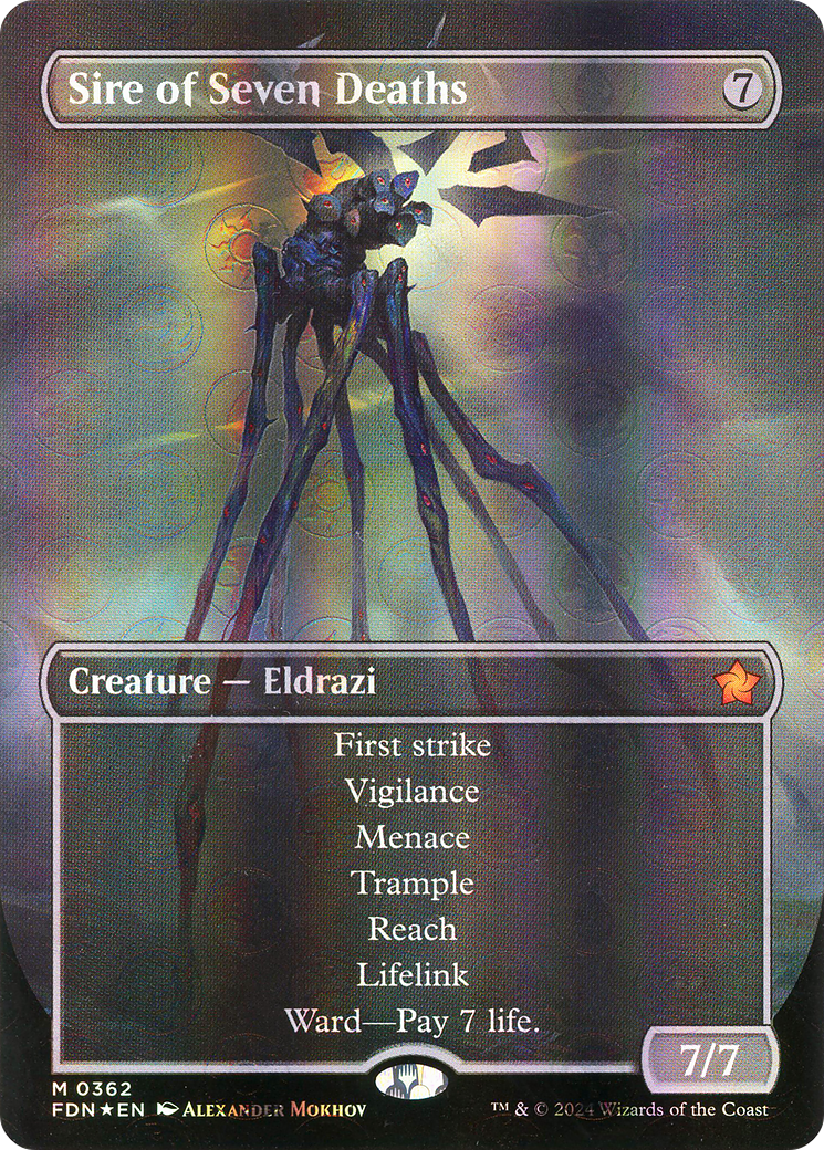 Sire of Seven Deaths (FDN-362) - Foundations (Borderless) Foil