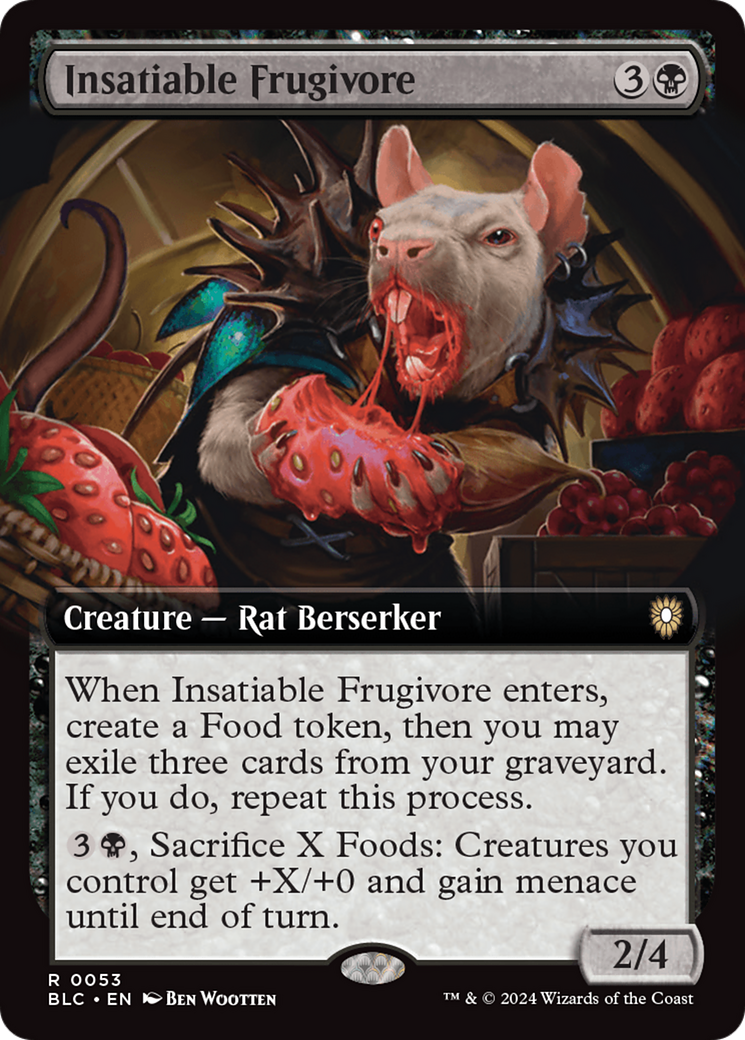Insatiable Frugivore (BLC-053) - Bloomburrow Commander: (Extended Art)