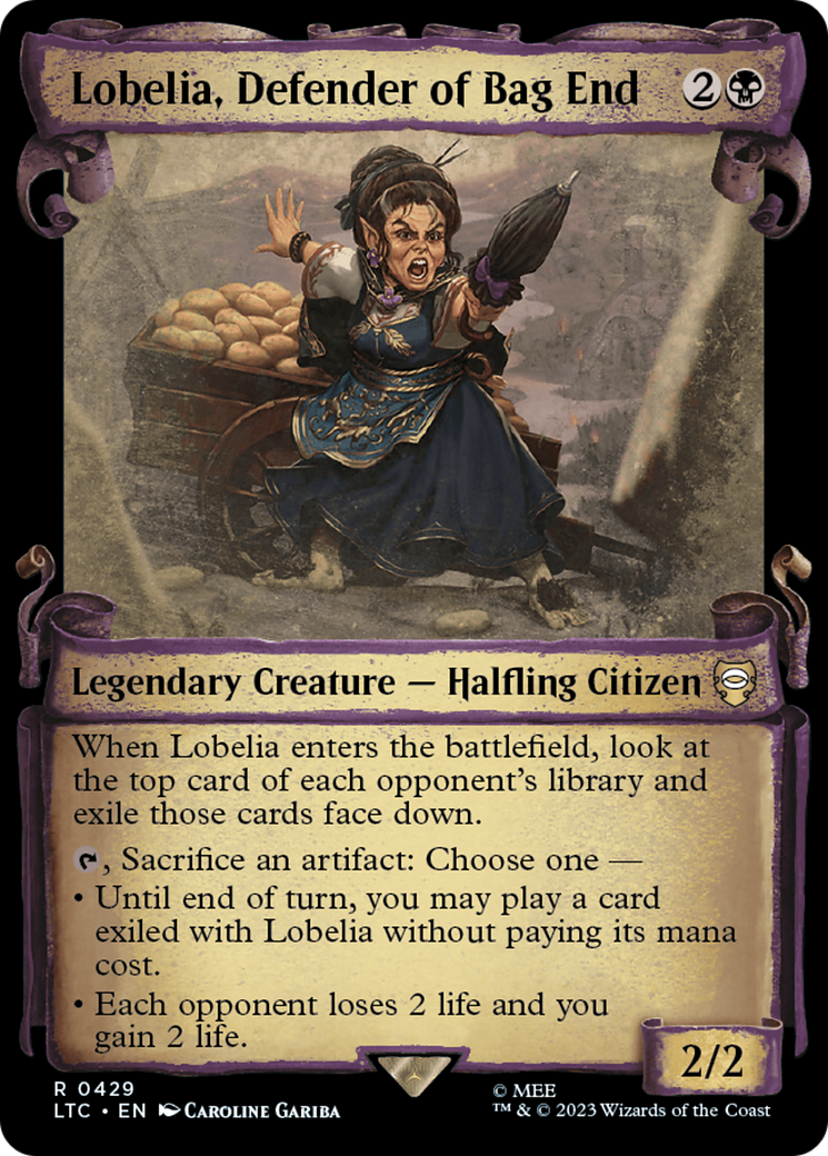 Lobelia, Defender of Bag End (LTC-429) - Tales of Middle-earth Commander: (Showcase)