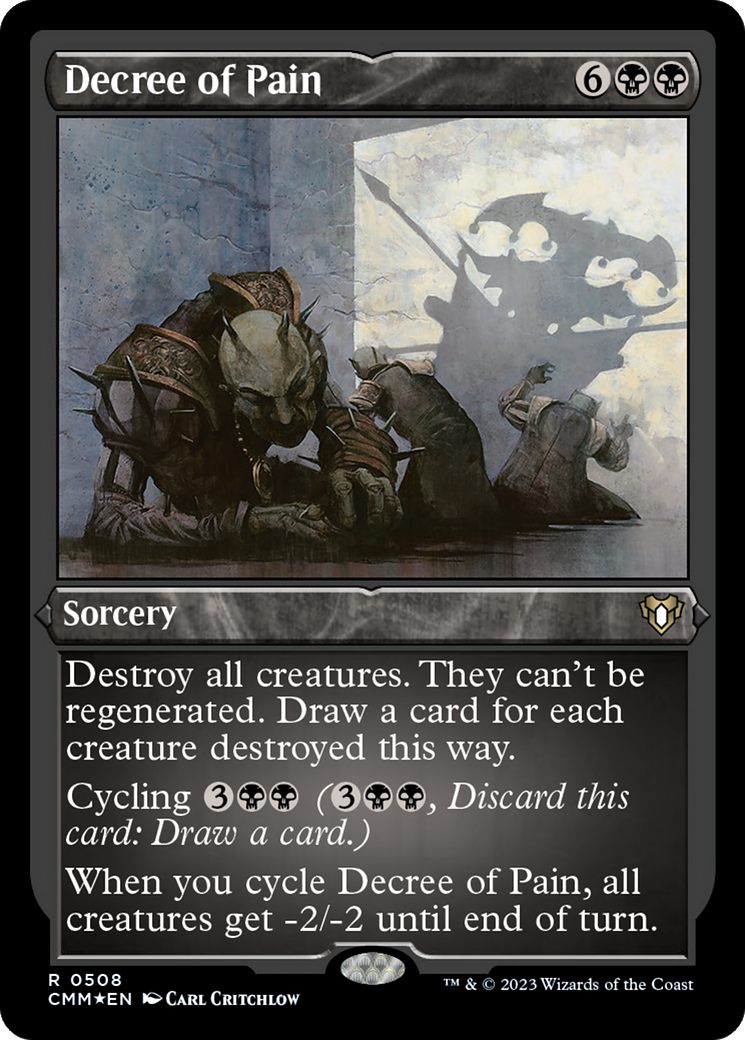 Decree of Pain (CMM-508) - Commander Masters Etched Foil