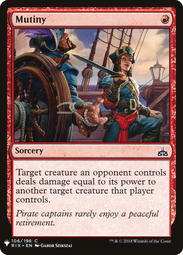 Mutiny (LIST-RIX-106) - The List