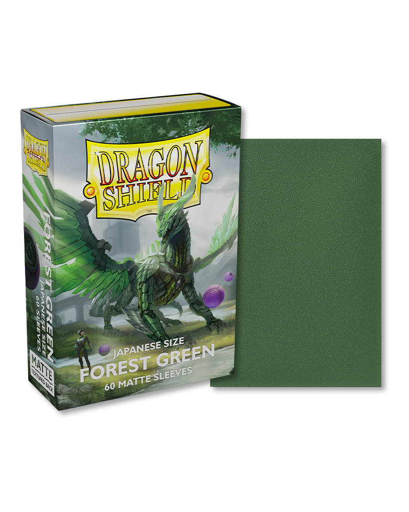Dragon Shield Sleeves Japanese - Box 60 - Forest Green Matte