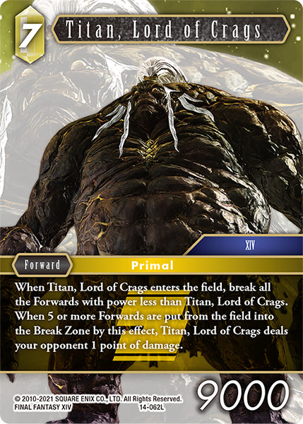 Titan, Lord of Crags / Legend-Earth / Opus XIV