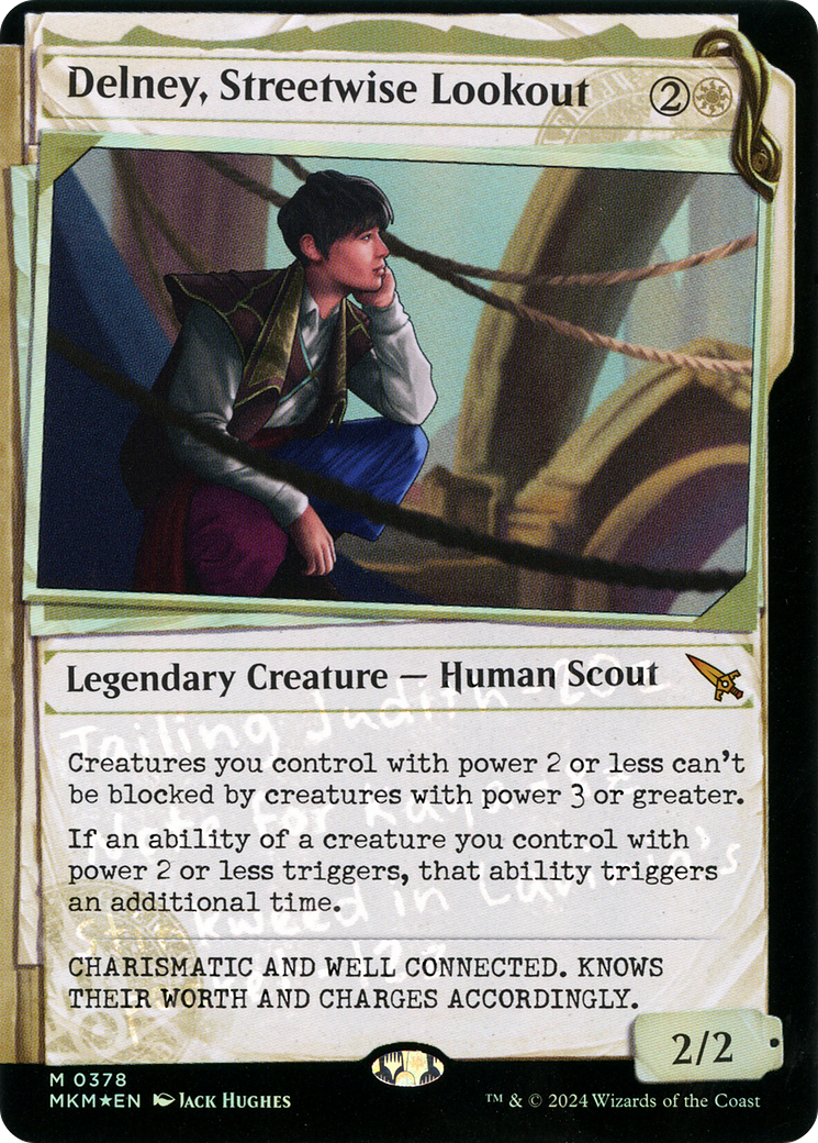 Delney, Streetwise Lookout (MKM-378) - Murders at Karlov Manor: (Showcase) Foil